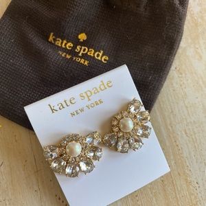 Kate Spade Pearl and Rhinestone Earrings